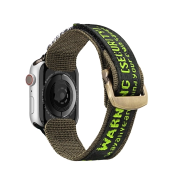 Dux Ducis Strap (Outdoor Version) pasek Apple Watch Ultra, SE, 9, 8, 7, 6, 5, 4, 3, 2, 1 (49, 45, 44, 42 mm) nylonowa opaska bransoleta czarno-zielony