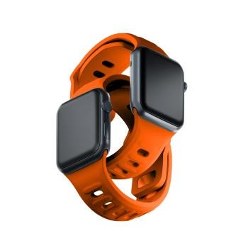 38/40/41/42 mm Orange (small) - 3mk Silicone Watch Strap for Apple