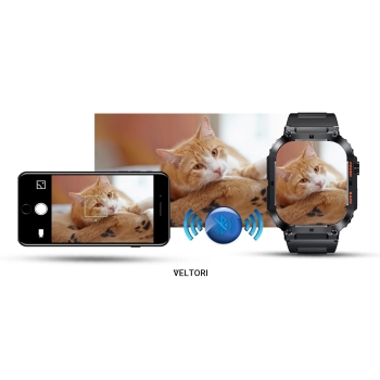 Smartwatch VELTORI VT200-1 Czarny Pasek Silikonowy