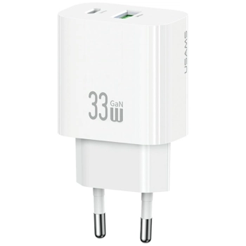 Ładowarka sieciowa USAMS CC317 T65 33W   1xUSB-C 1xUSB-A Fast Charging biały