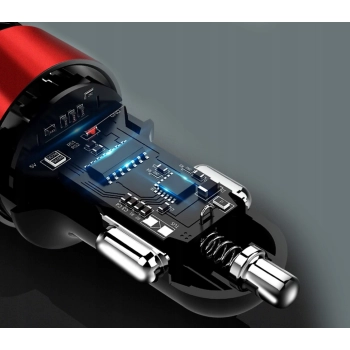 CO2 SZYBKA ŁADOWARKA SAMOCHODOWA USB QC 3.0 MIERNIK NAPIĘCIA AKUMULATORA LED