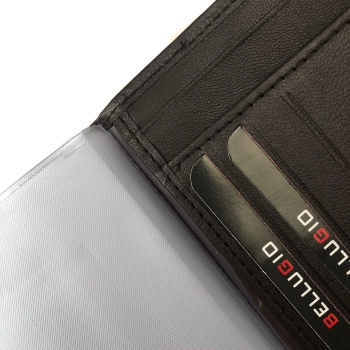 Skórzane etui z systemem RFID - czekoladowy brąz
