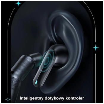 USAMS Słuchawki Bluetooth 5.3 TWS ENCXJ13 series Gaming Earbuds bezprzewodowe czarny/black BHUXJ01 (US-XJ13)