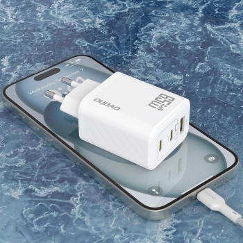 Ładowarka sieciowa Dudao A29 65W GaN 2 x USB-C + 1 x USB-A - biała