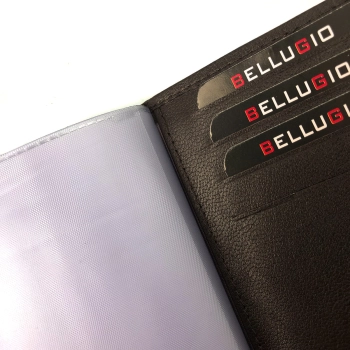 Skórzane etui z ochroną RFID do codziennego użytku brązowe