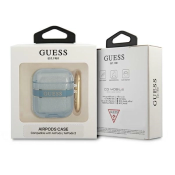 Guess  GUA2HHTSB AirPods 1/2 coverniebieski/blue Strap Collection
