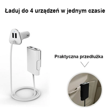AWEI ład. sam. C-400 9.6A 4xUSBHigh Speed biały/white