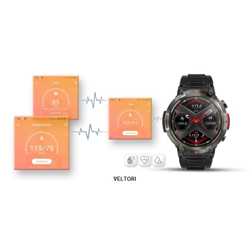Smartwatch VELTORI VT140-1 Czarny Pasek Silikonowy