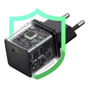 Ładowarka sieciowa Baseus Palm 1C 20W (z kablem Baseus Mini White USB-C 60W (20V/3A) 1m) - czarna