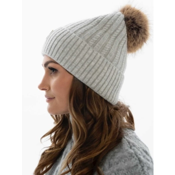 Czapka PTN elegancka stylowa do codziennego noszenia grey
