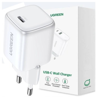 Ładowarka sieciowa UGREEN 15326 Nexode mini, USB-C, PD3.0, QC4.0, GaN, 30W (biała)
