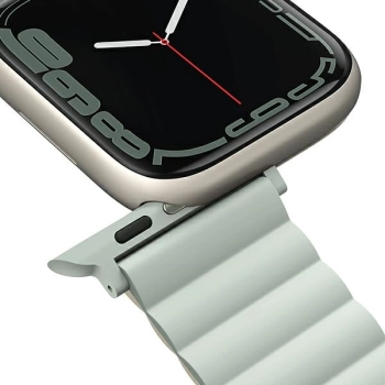 UNIQ pasek Revix Apple Watch Series1/2/3/4/5/6/7/8/9/SE/SE2 38/40/41mm. Reversible Magnetic zielony-beżowy/sage-beige
