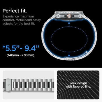 Pasek Spigen Modern Fit Band na Samsung Galaxy Watch 40 / 44 / 46 mm - srebrny