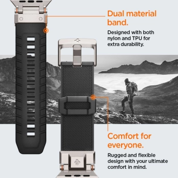SPIGEN DURAPRO ARMOR APPLE WATCH 6 / 7 / 8 / 9 / 10 / SE / ULTRA 1 / 2 (44 / 45 / 46 / 49 MM) BLACK