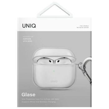 UNIQ etui Glase AirPods 4                przezroczysty/glossy clear