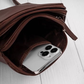 Skórzana torebka crossbody damska Paolo Peruzzi na ramię