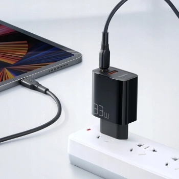 MCDODO ŁADOWARKA SIECIOWA + KABEL 1,2 M DO ŁADOWANIA 2X USB USB-C PD 33W