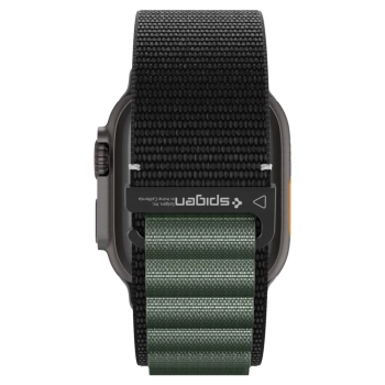 Pasek Pasek Spigen WBF1 na Apple Watch 44 / 45 / 46 / 49 mm - czarno-zielony