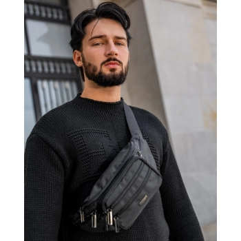 Saszetka nerka męska na pas PETERSON elegancka na ramię