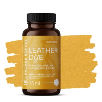 Farba do zamszu, nubuku, aniliny kolor Sunflower 75ml Leather Expert Leather Dye LE-21-D75SF