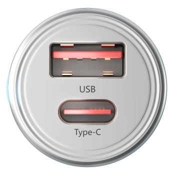 Accessories - 3mk Hyper Car Charger 45W PD QC PPS USB 1A1C Silver