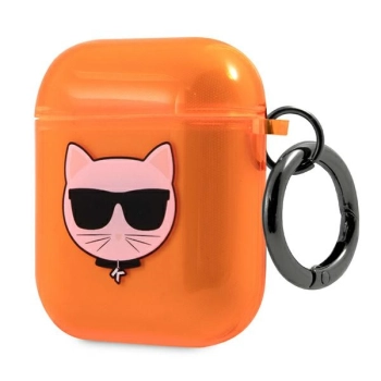 Karl Lagerfeld KLA2UCHFO AirPods 1/2cover pomarańczowy/orange Choupette