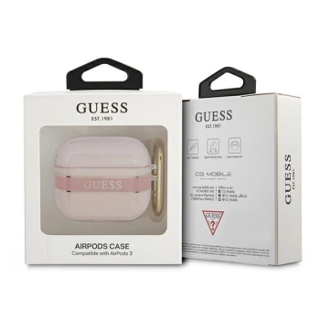 Guess  GUA3HHTSP AirPods 3 coverróżowy/pink Strap Collection