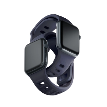 42/44/45/46/49 mm Gray (big) - 3mk Silicone Watch Strap for Apple