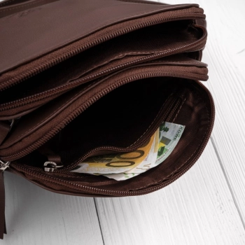 Skórzana torebka crossbody damska Paolo Peruzzi na ramię