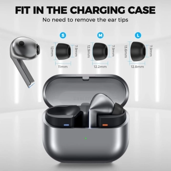 Nakładki Tech-Protect Ear Tips do słuchawek Samsung Galaxy Buds 3 Pro w rozmiarach S / M / L - czarne (3 szt.)