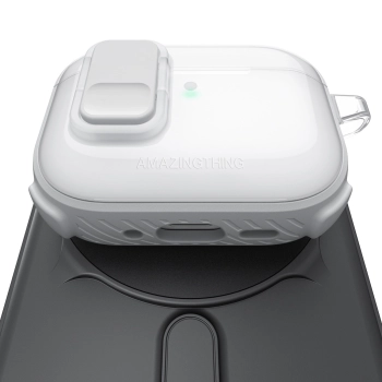 Etui AMAZINGTHING Titan Pro Mag Case Clear do AirPods Pro 3 - białe