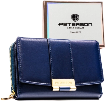 Portfel damski PETERSON RFID stop z kieszenią na dowód