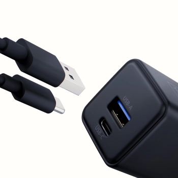 Accessories - 3mk Hyper GaN Charger 20W QC4+ PD PPS USB 1A1C Black EU