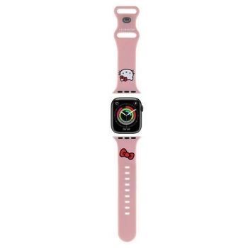 Hello Kitty Pasek HKAWLSCHBLP AppleWatch 42/44/45/49mm różowy/pink strap Silicone Kitty Head