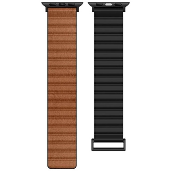 Beline pasek Apple Watch Magnetic Pro38/40/41mm czarno/brązowy black/brown box