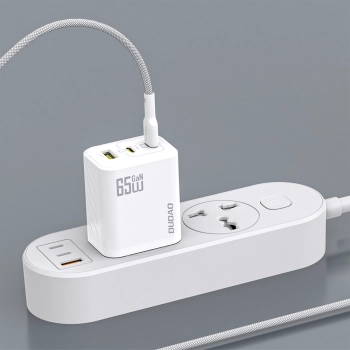 Ładowarka sieciowa Dudao A29C 65W GaN + kabel USB-C - biała