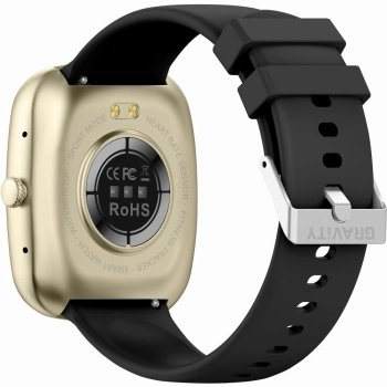 Smartwatch Damski GRAVITY GT18-7 Beżowy Pasek Silikonowy + Czarny Pasek