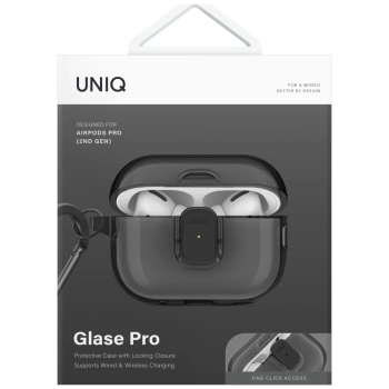 Etui UNIQ Glase Pro do AirPods Pro 2 - czarne