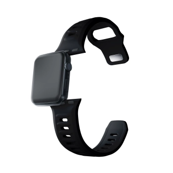 38/40/41/42 mm Black (small) - 3mk Silicone Watch Strap for Apple
