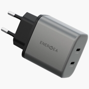 Ładowarka sieciowa Energea Ampcharge     GaN45 2xUSB-C PD/PPS/QC3.0 45W szary