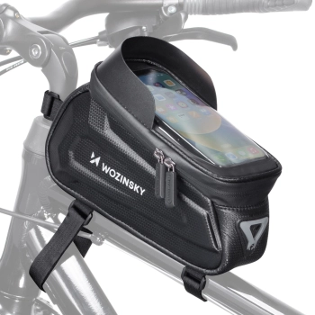 Wozinsky torba rowerowa na ramę z etui na telefon 1,7 l czarna (WBB28BK)