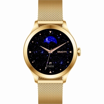 Smartwatch Gravity Biało Złoty 2 Paski GT25-2 PRO
