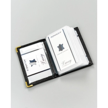 Etui na karty skórzane 302-BL-BLACK