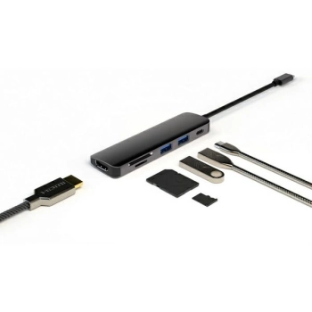 4smarts HUB 6w1 DeX Function 2xUSB-A     3.0/USB-C/HDMI/SD/MicroSD szary 468782