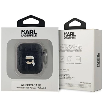 Karl Lagerfeld KLA2PGKIPK AirPods 1/2cover czarny/black Monogram Karl Head