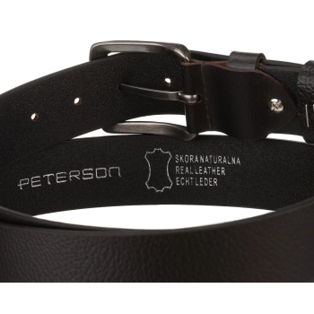 Pasek męski skórzany do spodni ze skóry Peterson klasyczny elegancki