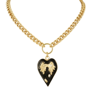 Choker z sercem elegancki do stylizacji na prezent