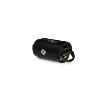 Ładowarka samochodowa Puro Mini 30W Power Delivery USB-C USB-A - czarna