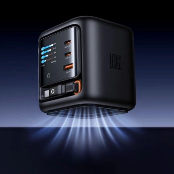 MCDODO SZYBKA ŁADOWARKA Z WBUDOWANYM KABLEM ZASILACZ 4X USB-C USB-A 100W