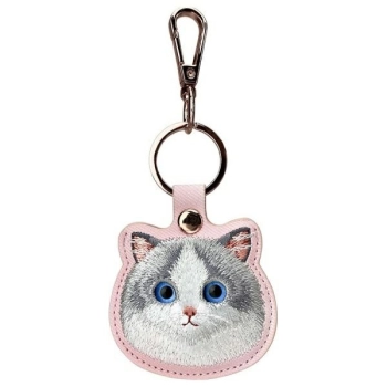 Nimmy Zestaw 3w1 torebka na telefon +    portfel + etui na lokalizator różowy/pink Big Eyed Pet 2.0 Cat